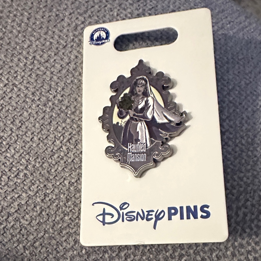 Disney Haunted Mansion Ghostly Pin - Silver and Black